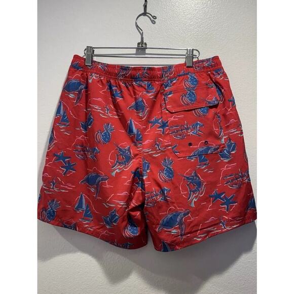 Vineyard Vines Board Shorts Men’s Size Medium Print Swim Fish Pineapple Starfish - Picture 2 of 7